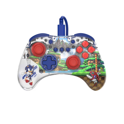 PDP REALMz Wired LED Light-up Pro Controller: Sonic Green Hill Zone For Nintendo Switch & Nintendo Switch - OLED Model