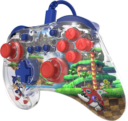 PDP REALMz Wired LED Light-up Pro Controller: Sonic Green Hill Zone For Nintendo Switch & Nintendo Switch - OLED Model