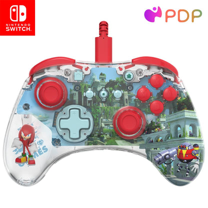 PDP REALMz Wired LED Light-up Pro Controller: Knuckles For Nintendo Switch & Nintendo Switch - OLED Model Knuckles Transparent