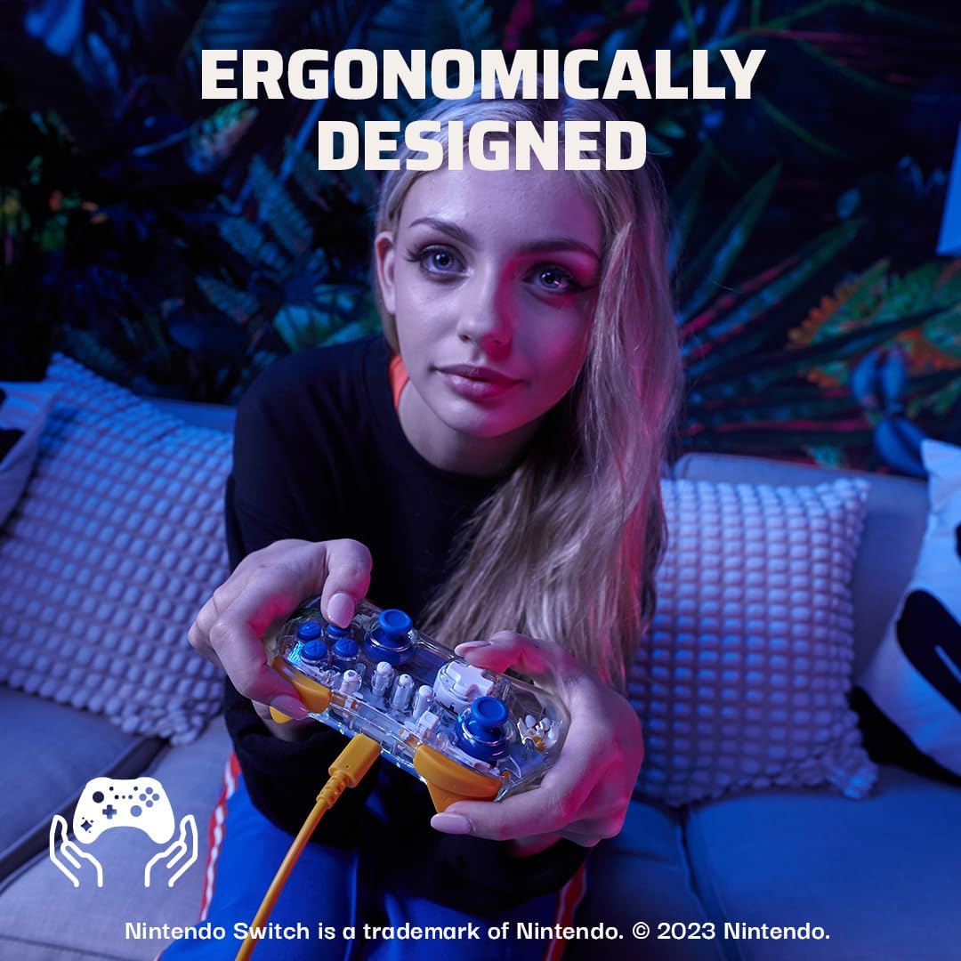 PDP REALMz Wired LED Light-up Pro Controller: Tails For Nintendo Switch & Nintendo Switch - OLED Model