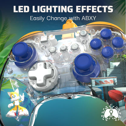 PDP REALMz Wired LED Light-up Pro Controller: Tails For Nintendo Switch & Nintendo Switch - OLED Model