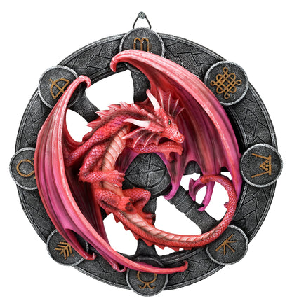 Pacific Giftware Wandrelief Drache Lammas by Anne Stokes 27 cm | Figur Statue Dragons of the Sabbats