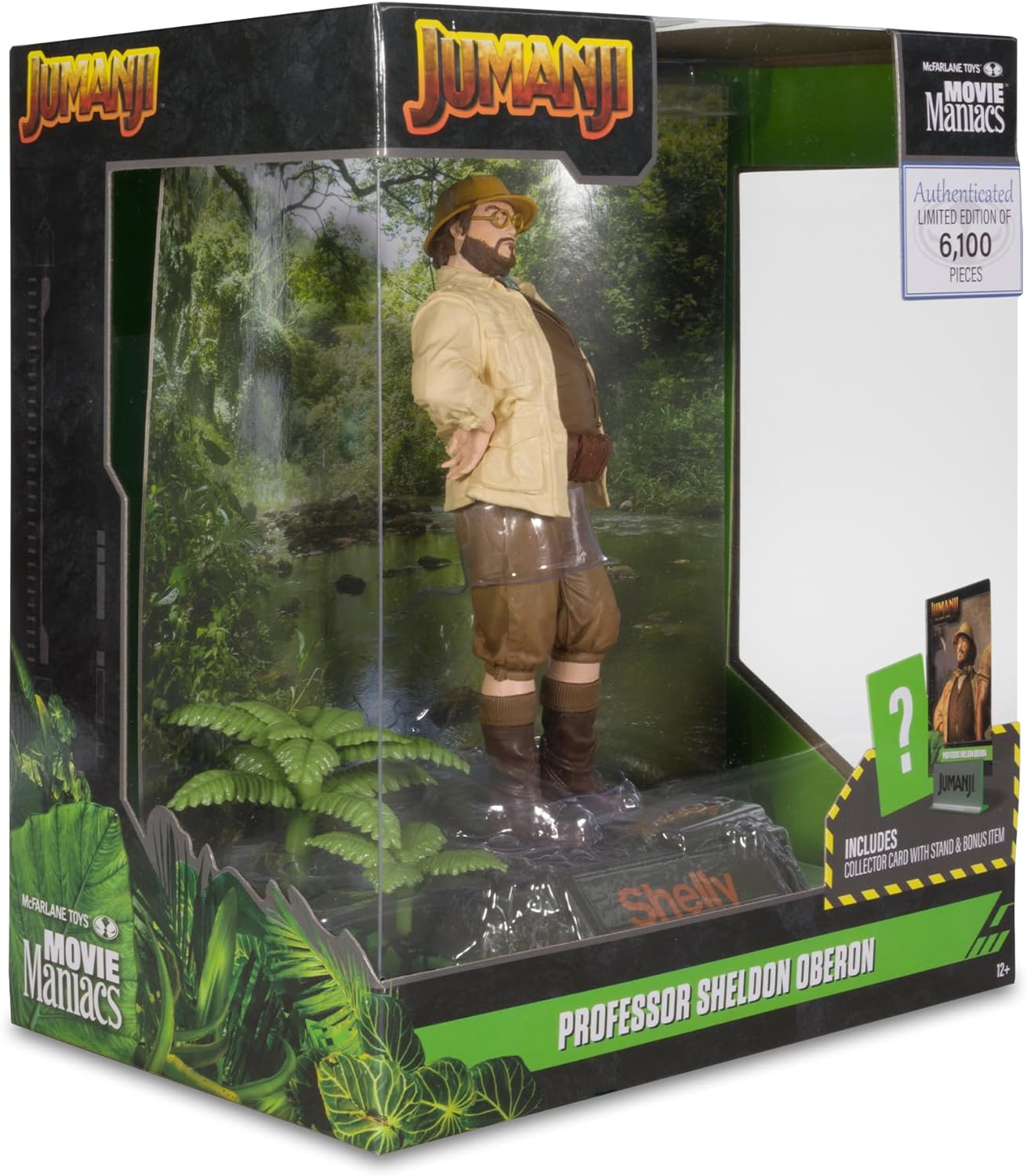 McFarlane Toys - Figura Posada del Profesor Sheldon Oberon (Jumanji) de Movie Maniacs de 6 Pulgadas
