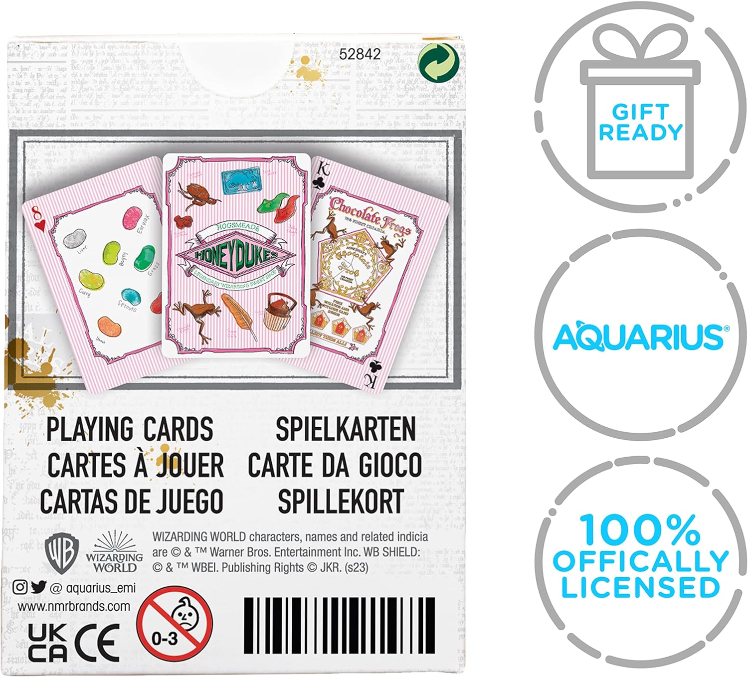 AQUARIUS Harry Potter Honey Dukes Playing Cards – Harry Potter Themed Deck of Cards for Your Favorite Card Games - Officially Licensed Harry Potter Merchandise & Collectibles