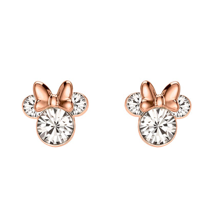 Minnie Mouse Stone Set Silver and Rose Gold Earrings EF00469PAPRL.PS