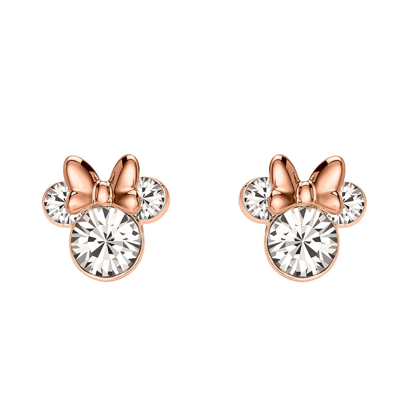 Minnie Mouse Stone Set Silver and Rose Gold Earrings EF00469PAPRL.PS