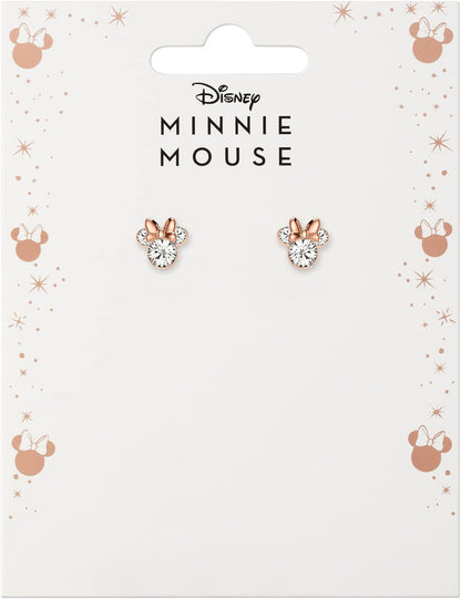 Minnie Mouse Stone Set Silver and Rose Gold Earrings EF00469PAPRL.PS