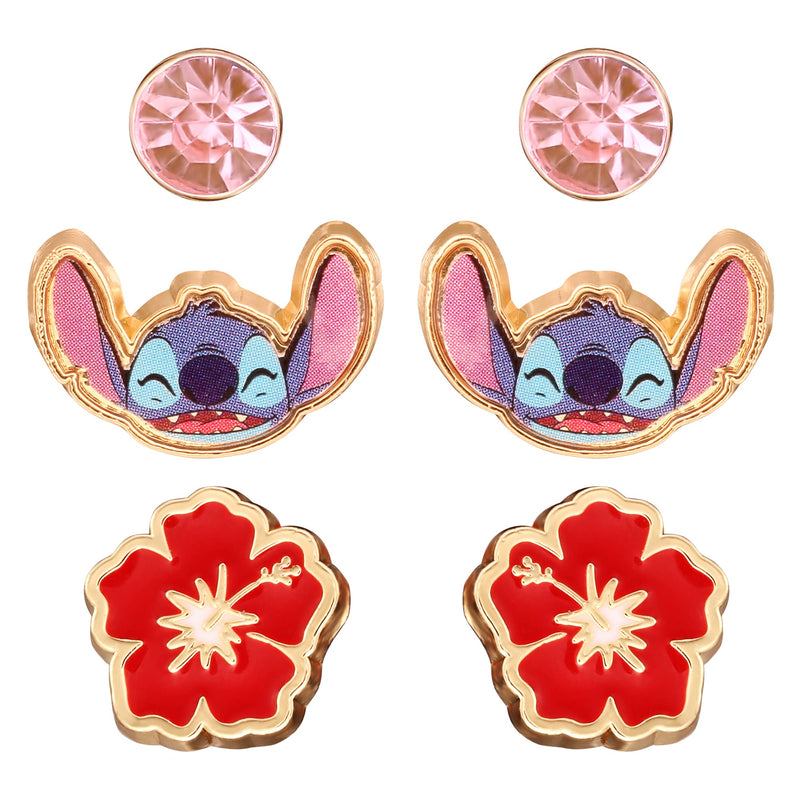 Disney - Lilo & Stitch Multicoloured Enamel Costume 3 St Earring Set