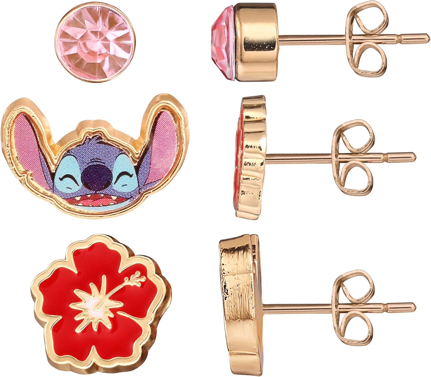 Disney - Lilo & Stitch Multicoloured Enamel Costume 3 St Earring Set