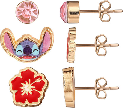 Disney - Lilo & Stitch Multicoloured Enamel Costume 3 St Earring Set