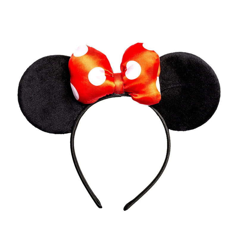 Peers Hardy Disney Minnie Mouse Red, Black & White Polka Dot Bow Headband V700050L.PH,One Size