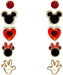 Disney - Mickey & Minnie Mouse Multicoloured Enamel Costume 5 St Stud Set
