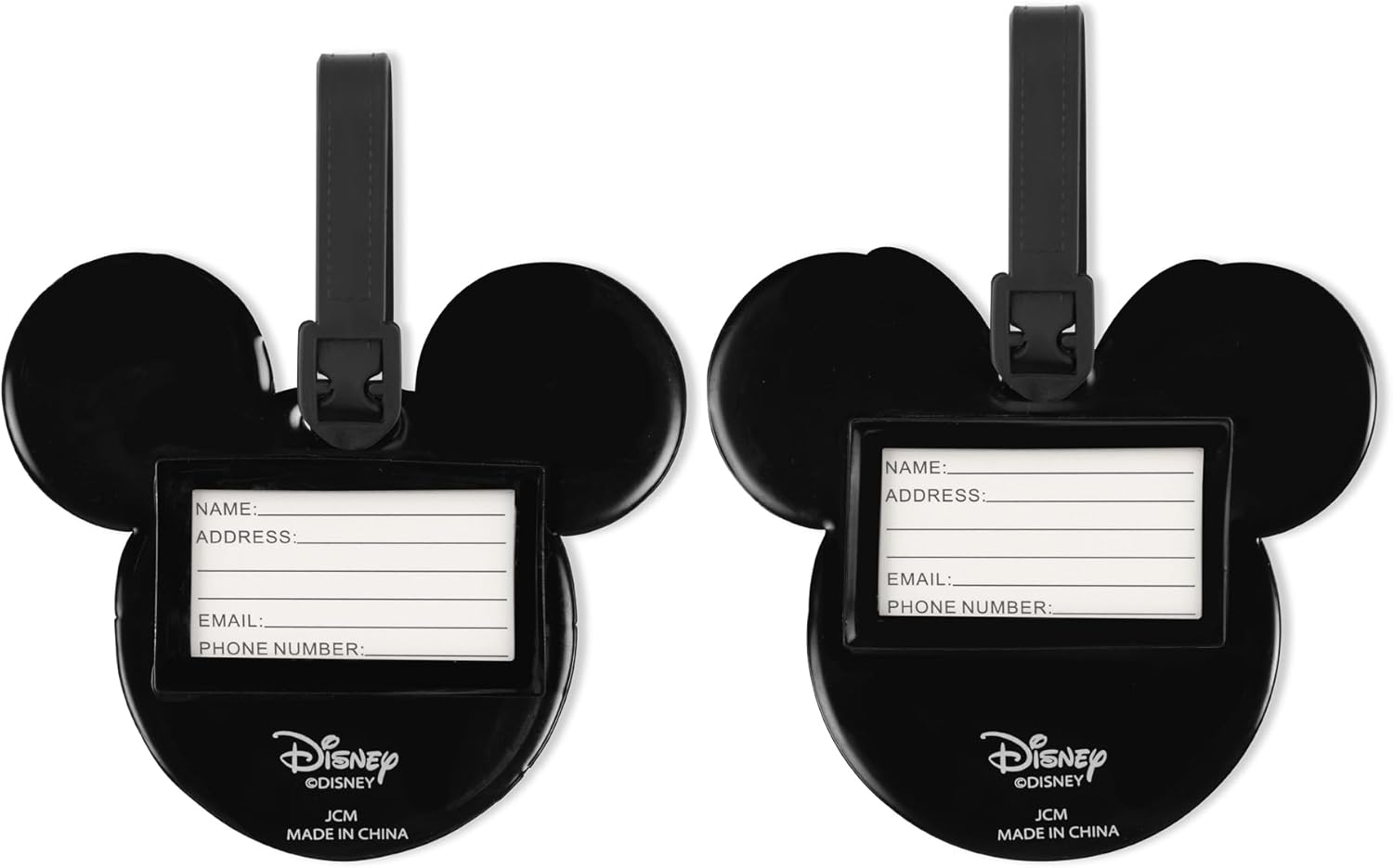 Peers Hardy - Disney Mickey M Disney Mickey & Minnie Mouse Black and red 2 Piece Luggage Tags