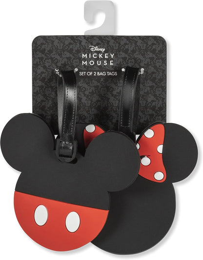 Peers Hardy - Disney Mickey M Disney Mickey & Minnie Mouse Black and red 2 Piece Luggage Tags
