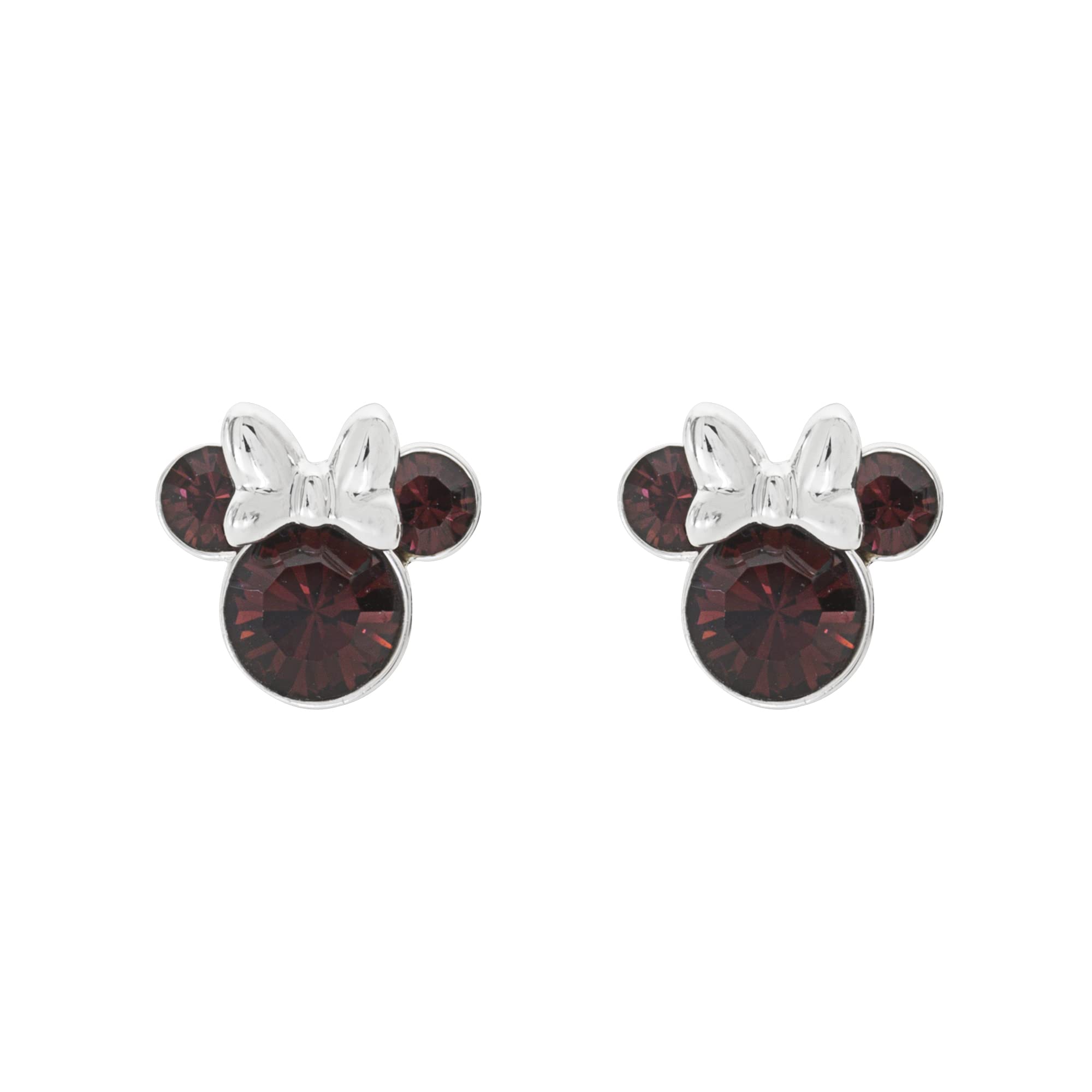 Peers Hardy Disney Minnie Silver Plated January Birthstone Stud Earrings EF00469SJANL.PH