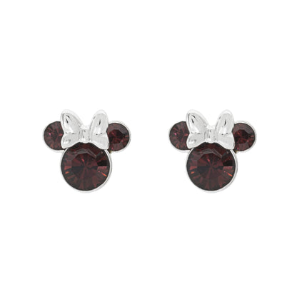 Peers Hardy Disney Minnie Silver Plated January Birthstone Stud Earrings EF00469SJANL.PH