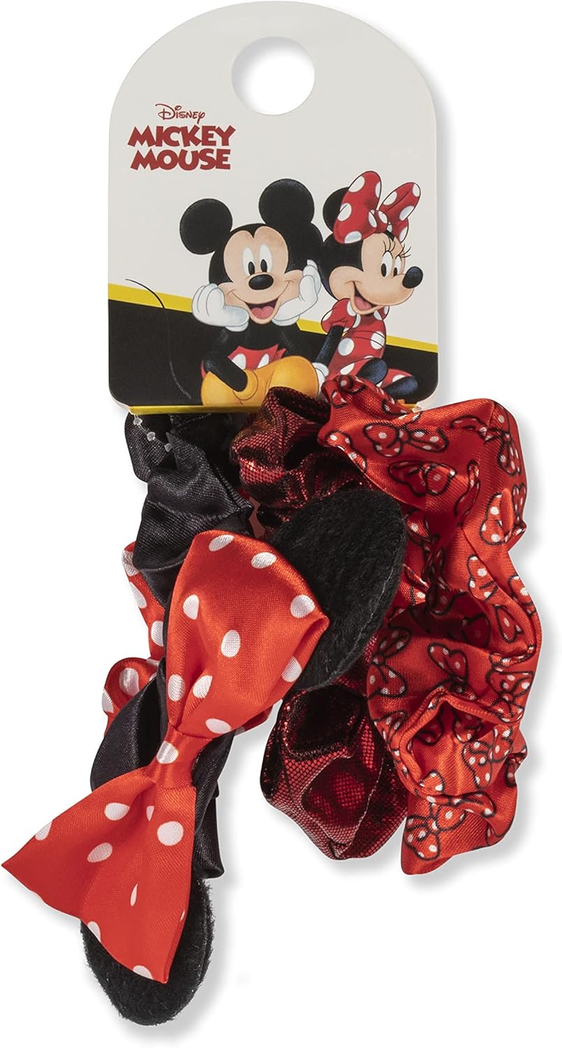 Disney Minnie Mouse Red & Black 3pc Hair Scrunchie Set VE700362L