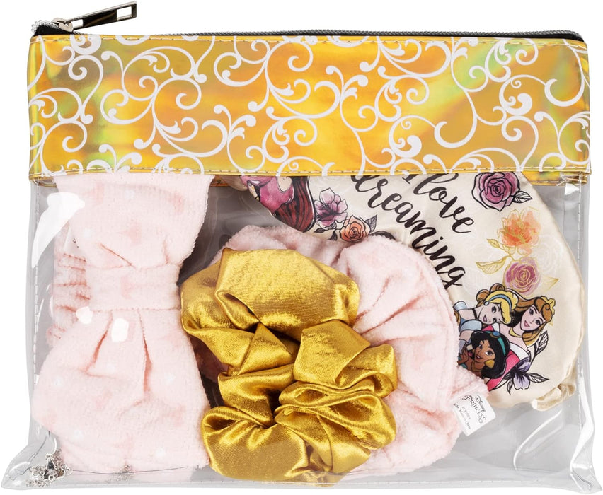 Peers Hardy Disney Princess Spa Set – Kosmetiktasche mit Reißverschluss, Schlafmaske, Haarhandtuch, Paar Haargummis und Schmuckarmband VS700660L.PH