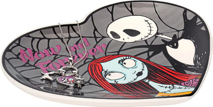 Disney The Nightmare Before Christmas Multicoloured Ceramic Heart Shaped Trinket Tray VC700681L