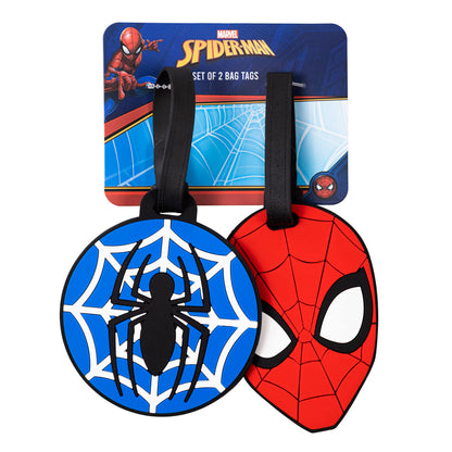 Peers Hardy - Disney Marvel Spiderman Red & Blue 2 Piece Luggage Tags