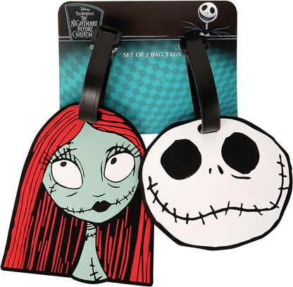 Peers Hardy - Disney Nightmare Before Christmas White, Black & Red 2 Piece Luggage Tags