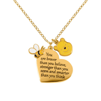 Winnie The Pooh You Are Braver Than You Believe Halsketting goudkleurig Disney, Fan merch, Film