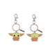 Disney's The Mandalorian Grogu The Child Green, Brown and Silver BFF Keyring Set