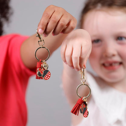 Peers Hardy - Disney Minnie Mouse Red, Black and Gold BFF Keyring Set