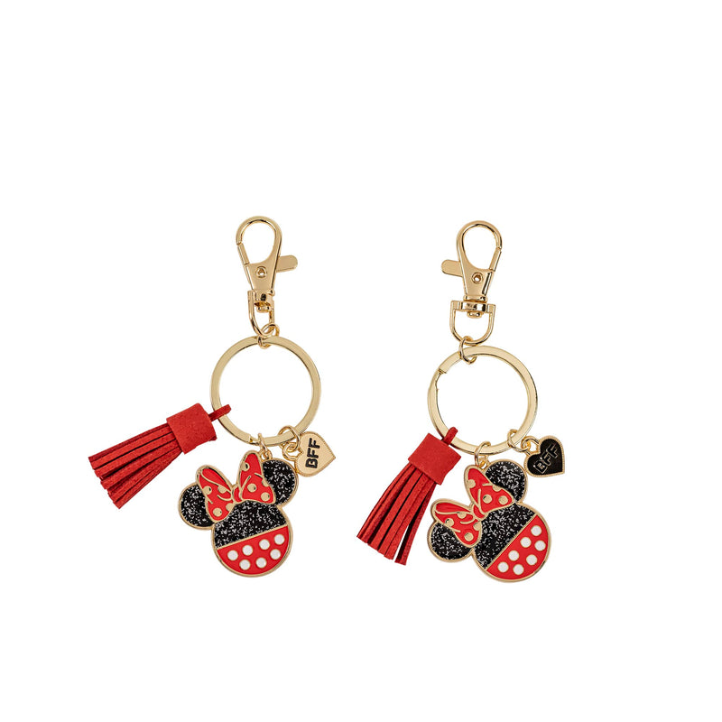 Peers Hardy - Disney Minnie Mouse Red, Black and Gold BFF Keyring Set