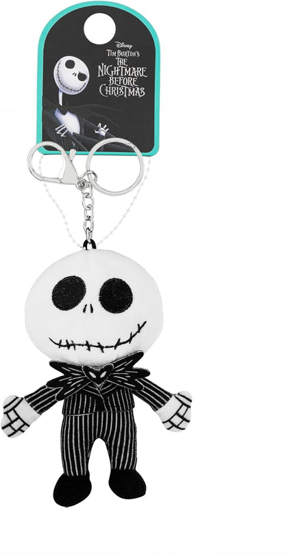 Disney The Nightmare Before Christmas Black and White Plush Keychain