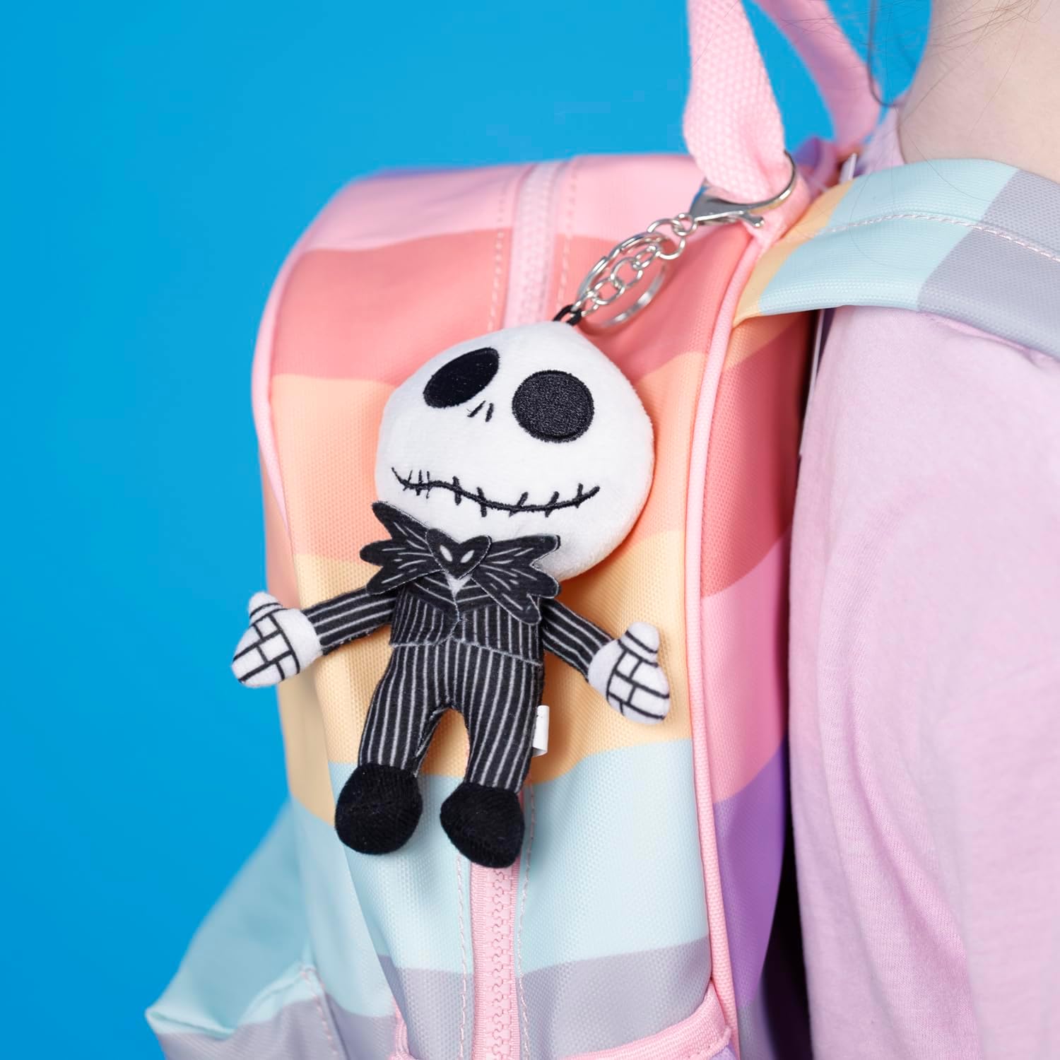 Disney The Nightmare Before Christmas Black and White Plush Keychain