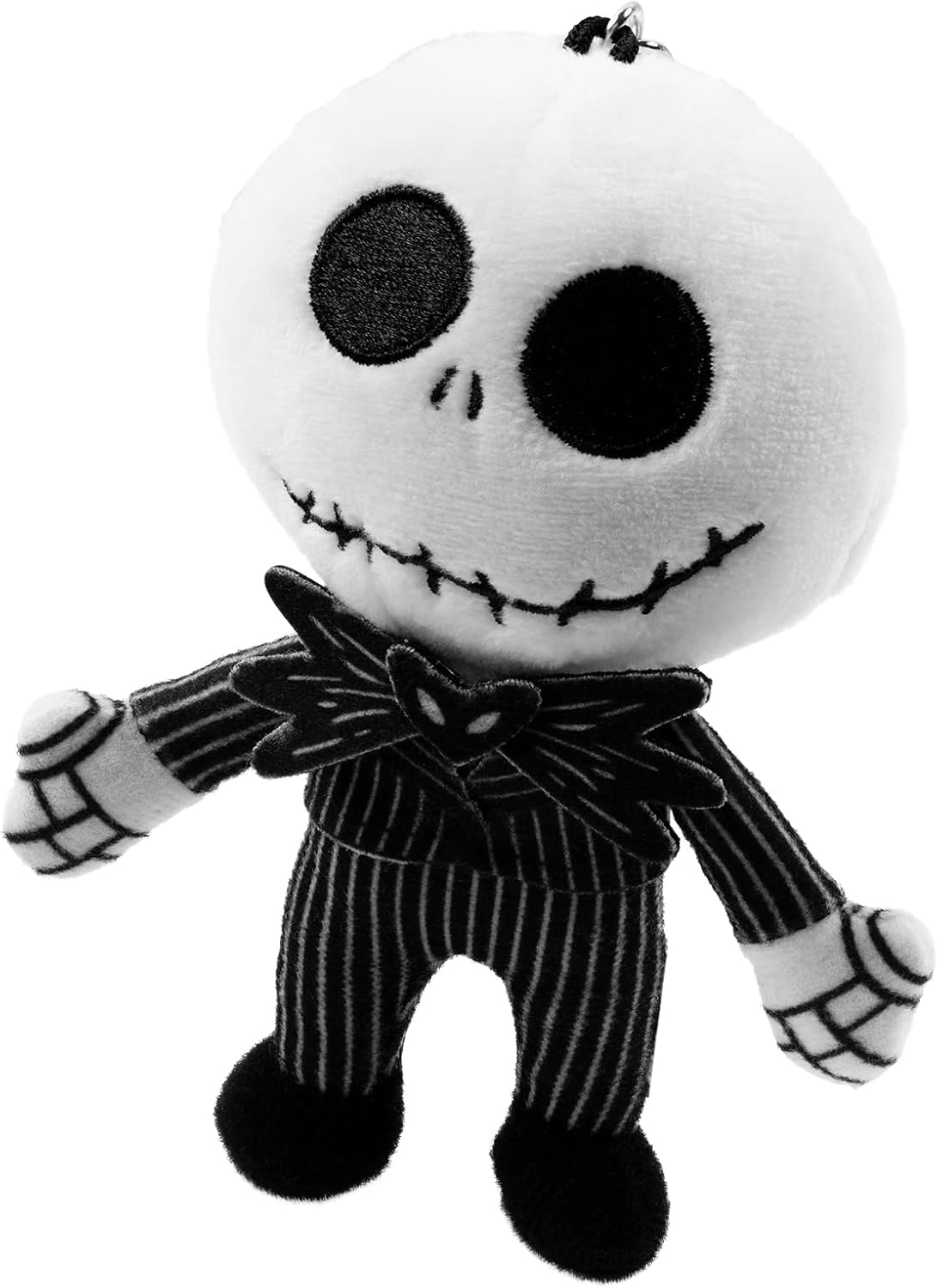 Disney The Nightmare Before Christmas Black and White Plush Keychain