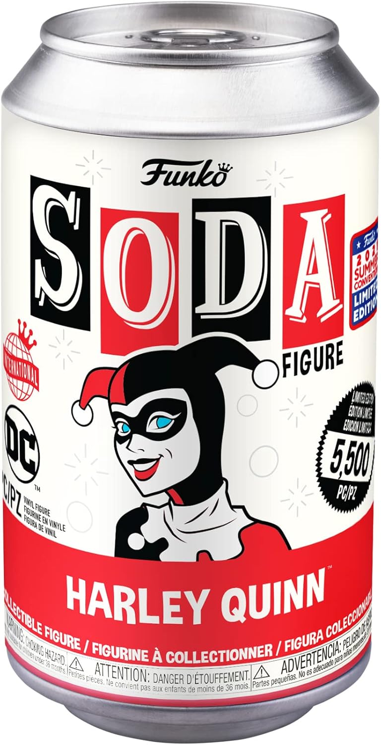 Funko Vinyl SODA, DC, Harley Mallet, 1/6 Odds for Rare Chase Variant, DC Comics, Amazon Exclusive, Collectable Vinyl Figure, Gift Idea, Official Merchandise, Toys for Kids & Adults