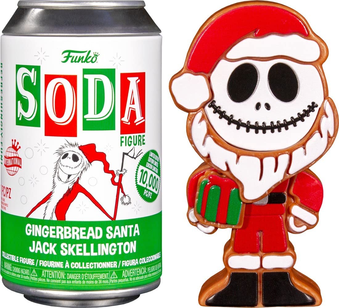 Funko Gingerbread Santa Jack Skellington Vinyl Soda - 10,000 Pieces - The Nightmare Before Christmas - Disney - Chance Of Chase