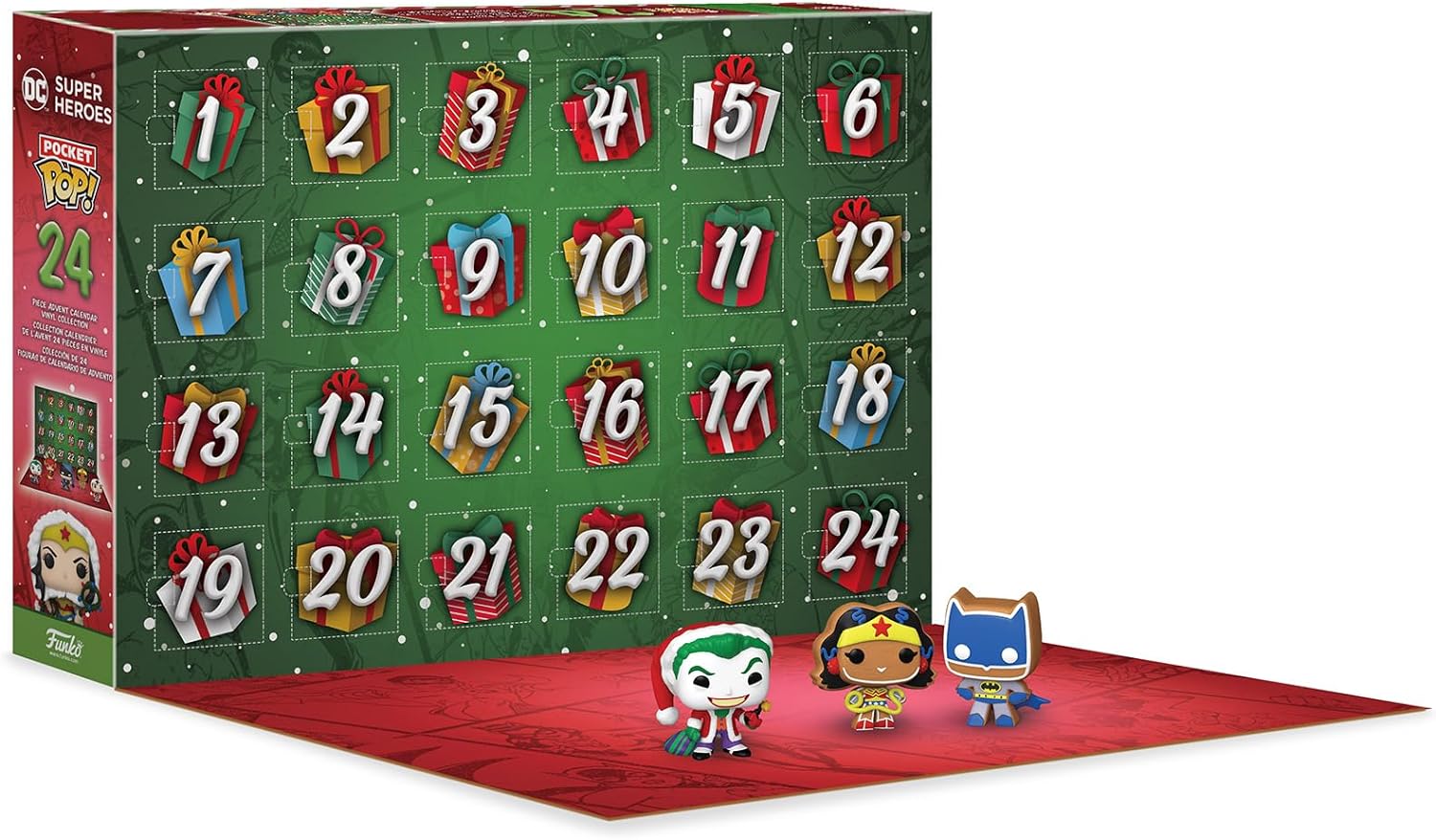Funko Advent Calendar: DC 2023 - Superman - DC Comics - 24 Days Of Surprise - Collectable Vinyl Mini Figures - Mystery Box - Gift Idea - Holiday Xmas for Girls, Boys & Kids - Christmas Countdown