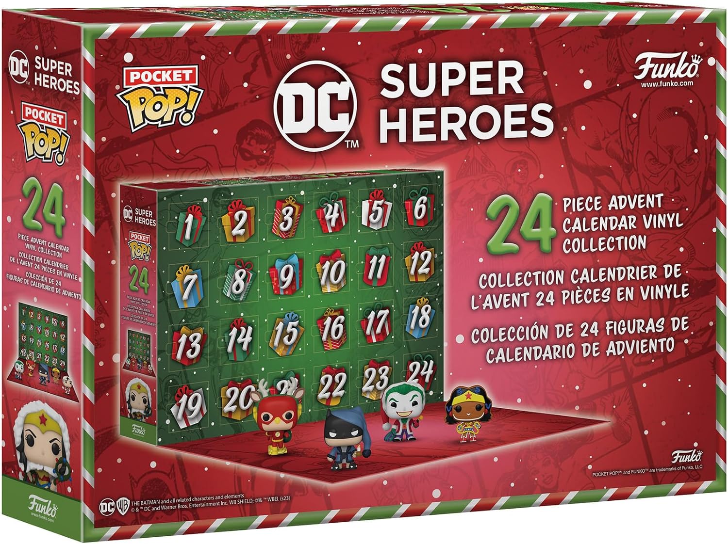 Funko Advent Calendar: DC 2023 - Superman - DC Comics - 24 Days Of Surprise - Collectable Vinyl Mini Figures - Mystery Box - Gift Idea - Holiday Xmas for Girls, Boys & Kids - Christmas Countdown