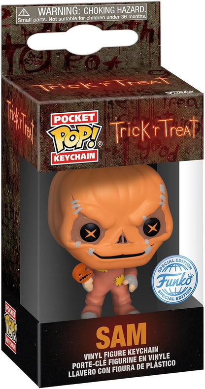 Funko Pop! Keychain: Trick R Treat Sam R Treat - Sam Unmasked - Trick R Treat Novelty Keyring - Collectable Mini Figure - Stocking Filler - Gift Idea - Official Merchandise - Movies Fans