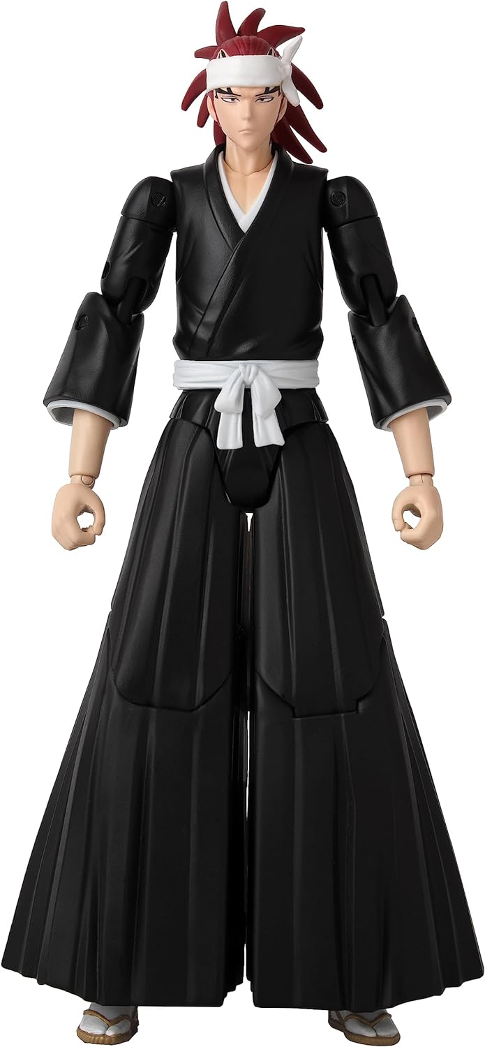 Anime Heroes Bleach Figures Abarai Renji Action Figure Articulated Anime Figure With Swappable Arms And Faces Bandai Bleach Action Figures, 17 cm