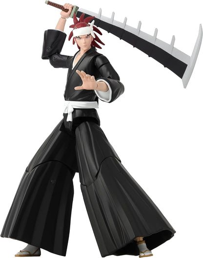 Anime Heroes Bleach Figures Abarai Renji Action Figure Articulated Anime Figure With Swappable Arms And Faces Bandai Bleach Action Figures, 17 cm