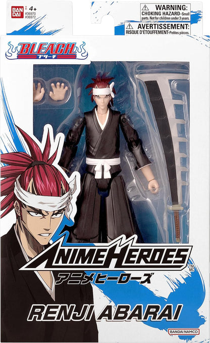 Anime Heroes Bleach Figures Abarai Renji Action Figure Articulated Anime Figure With Swappable Arms And Faces Bandai Bleach Action Figures, 17 cm