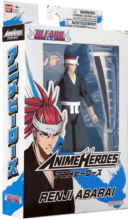 Anime Heroes Bleach Figures Abarai Renji Action Figure Articulated Anime Figure With Swappable Arms And Faces Bandai Bleach Action Figures, 17 cm