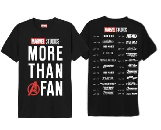 Marvel Studios T-Shirt - More Than A Fan, Schwarz, S