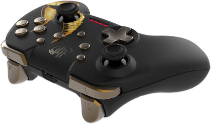 Harry Potter - Manette Sans Fil pour Nintendo Switch - Modèle Vif d'Or - Noire - Câble 1M