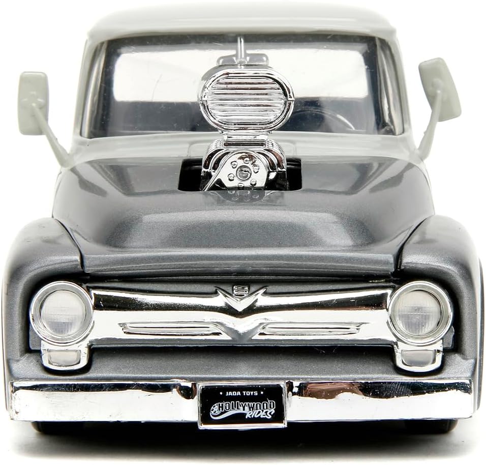 Jada- Street Fighter II, Ford Pickup Escala 1:24, en Metal, Giro de Ruedas, Apertura de Puertas y Figura de Guile (253255057)