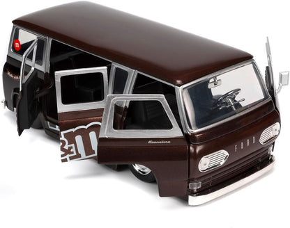 Jada Toys M&Ms - Figura roja con Ford Econoline de 1965 (18 cm
