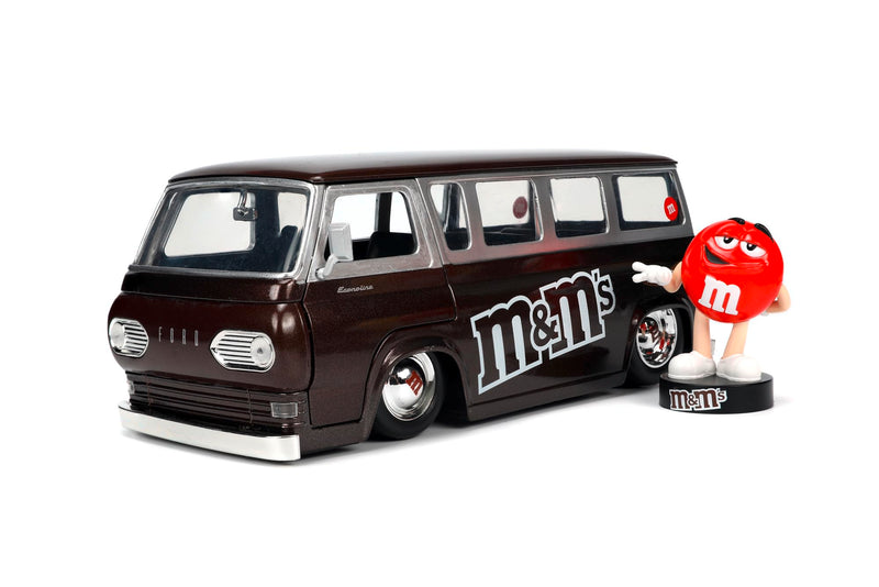 Jada Toys M&Ms - Figura roja con Ford Econoline de 1965 (18 cm