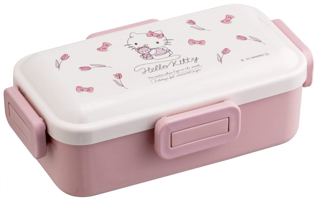 Skater PFLB6AG-A Hello Kitty Line Design Lunch Box, 18.9 oz (530 ml), Fluffy and Domed Lid, Women's, Made in Japan