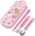 Skater TACC2AG-A Trio Set, Chopsticks, Spoon, Fork, Hello Kitty, Sweets, Sanrio, Kids, antibakteriell, hergestellt in Japan