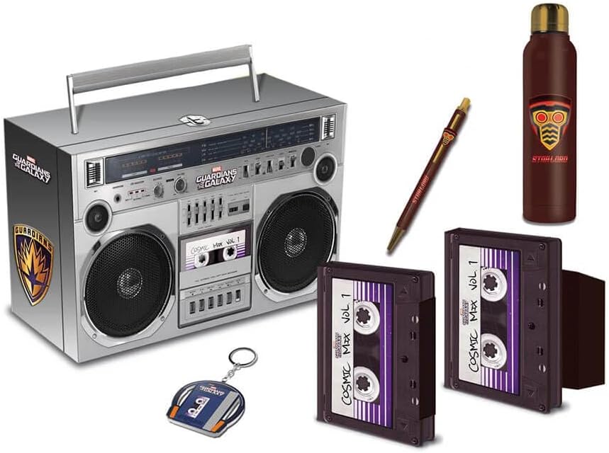 Pyramid International Guardians of the Galaxy Boom Box Premium Gift Set - Drinks Bottle, Notebook, Pen & Keyring in Trunk