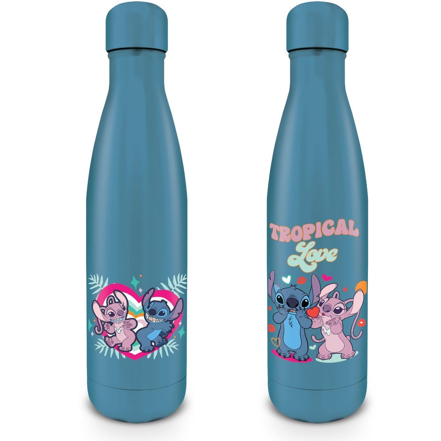 Pyramid International Disney Lilo and Stitch (Tropical Love Design) 19oz Insulated Metal Water Bottle, Stitch Disney Gifts for Women and Men, Lilo - Official Merchandise, Blue
